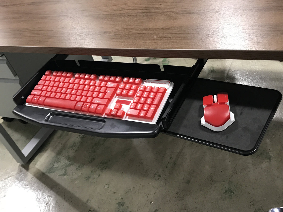 buy element all-steel ball bearing keyboard tray with mouse pad