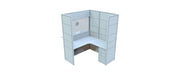 FRONTLINE20 60"W X 72"D X 81"H  COUNTER-HEIGHT 42'' BOOTH WITH RETURN