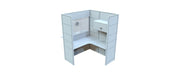 FRONTLINE20 60"W X 72"D X 81"H  COUNTER-HEIGHT 42'' BOOTH WITH RETURN