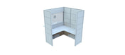 FRONTLINE20 60"W X 72"D X 81"H  COUNTER-HEIGHT 42'' BOOTH WITH RETURN