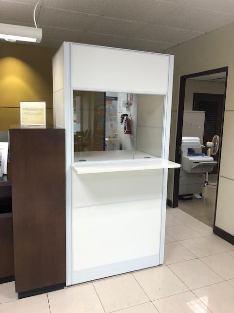 FRONTLINE20 36"W X 24"D X 81"H TRANSACTION-HEIGHT 30" TOP BOOTH