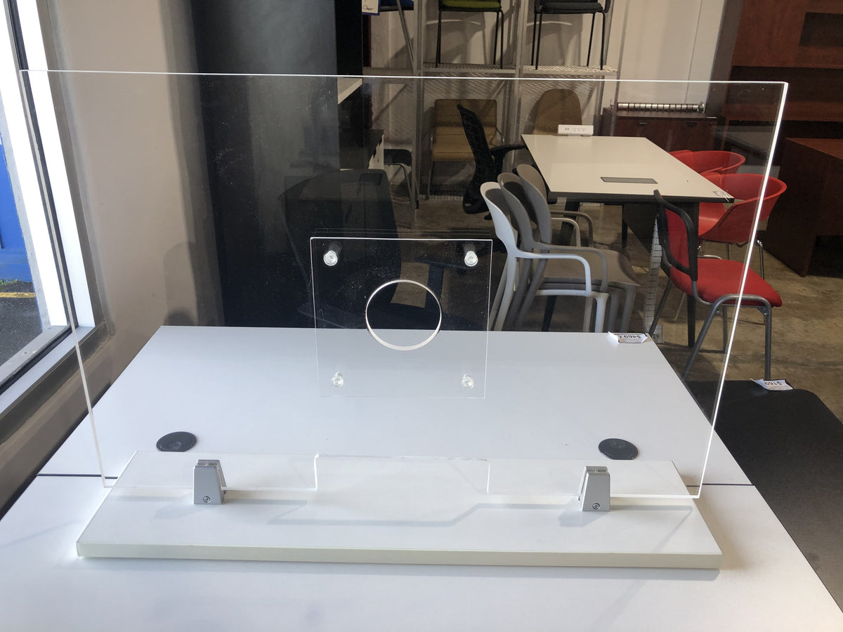 FRONTLINE20 COUNTERTOP 24" INVISIBLE BARRIER WITH CLEAR SPEAK THRU