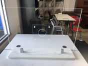 FRONTLINE20 COUNTERTOP 24" INVISIBLE BARRIER WITH CLEAR SPEAK THRU