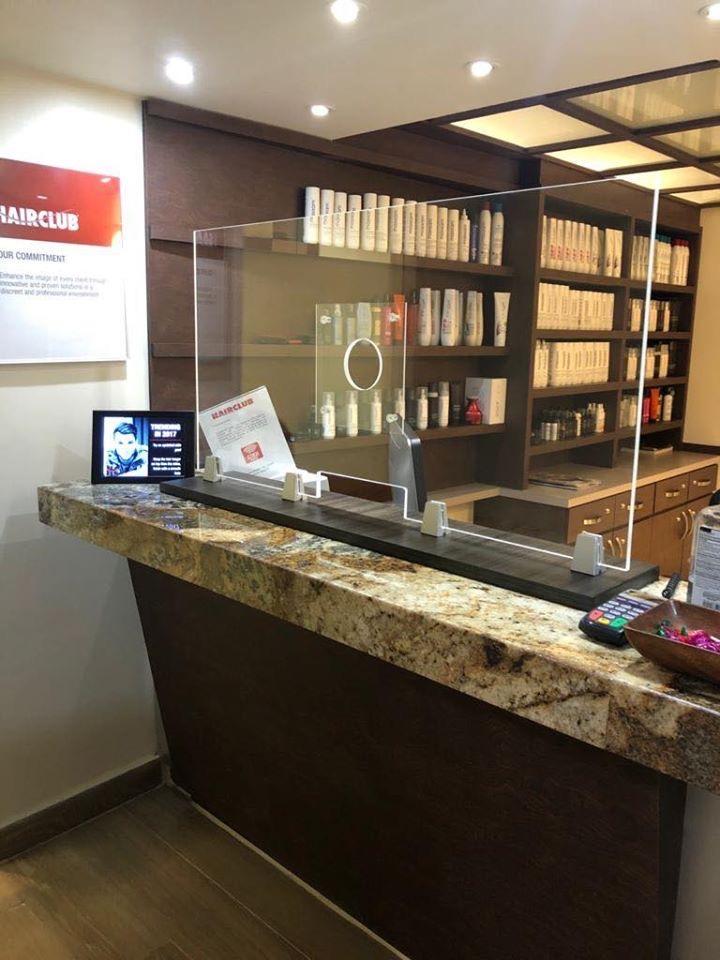 FRONTLINE20 COUNTERTOP 24" INVISIBLE BARRIER WITH CLEAR SPEAK THRU