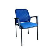 JUPITER MESH-BACK STACKING BLACK FRAME CHAIR