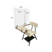 FRONTLINE SERIES ACRYLIC DESK TOP BARRIER FOR DESK - DESK NOT INCLUDED