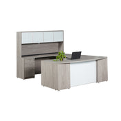 KONA EXECUTIVE BOW SHAPE DESK WITH HUTCH COMBO