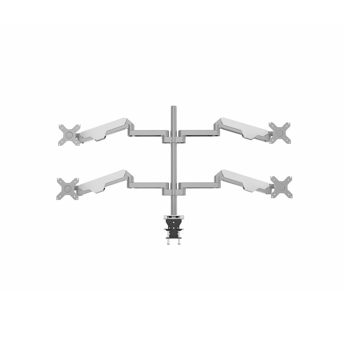 COMPUTER SPRING-ASSISTED FOUR MONITOR DESK MOUNT