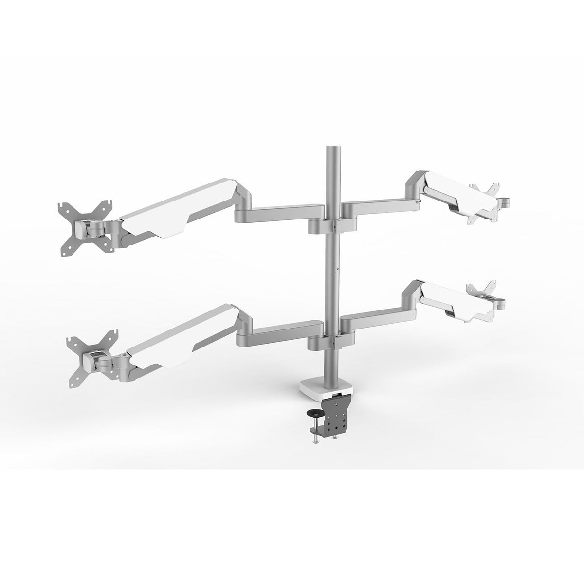 COMPUTER SPRING-ASSISTED FOUR MONITOR DESK MOUNT