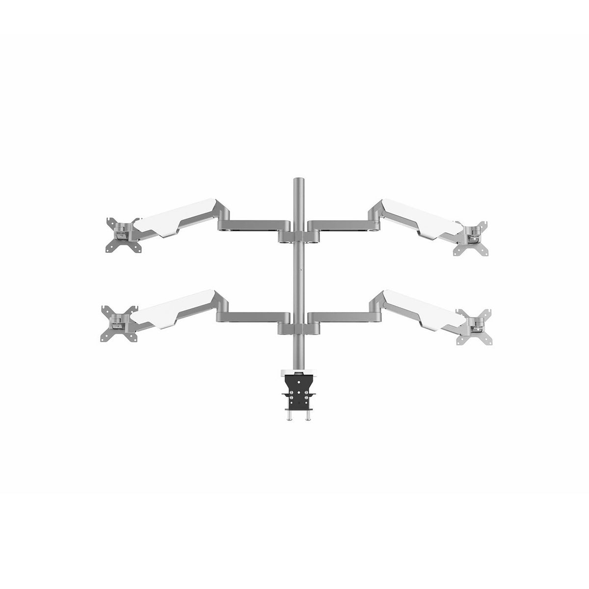 COMPUTER SPRING-ASSISTED FOUR MONITOR DESK MOUNT