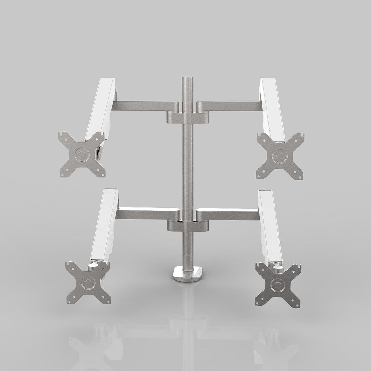 COMPUTER SPRING-ASSISTED FOUR MONITOR DESK MOUNT