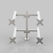 COMPUTER SPRING-ASSISTED FOUR MONITOR DESK MOUNT