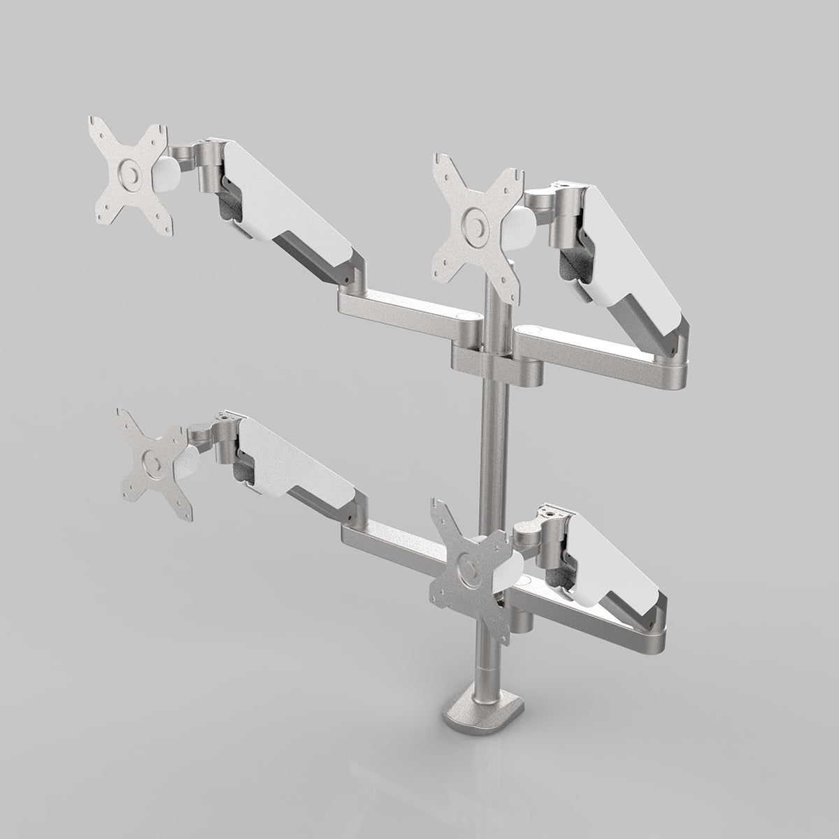 COMPUTER SPRING-ASSISTED FOUR MONITOR DESK MOUNT