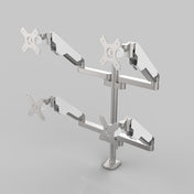COMPUTER SPRING-ASSISTED FOUR MONITOR DESK MOUNT