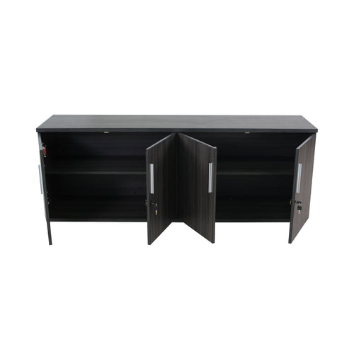 AXIS HINGED FOUR DOOR CREDENZA 71" X 18" WITH LOCKS