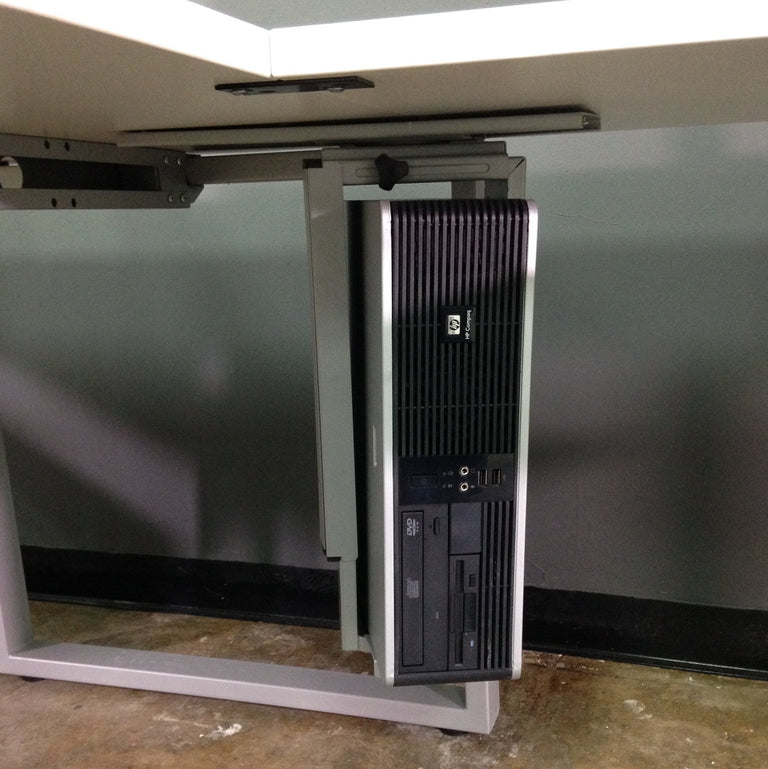 Under-Desk Sliding, Rotating & Adjustable Computer CPU Holder Base ...