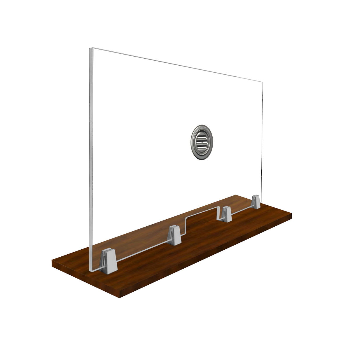 FRONTLINE20 COUNTERTOP 24" INVISIBLE BARRIER WITH ALUMINUM SPEAK THRU
