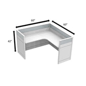 SURFACE MODULAR OFFICE L-SHAPE DESK - WHITE
