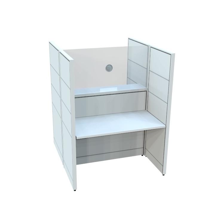 FRONTLINE20 48"W X 54"D X 68"H CUSTOMER SERVICE STATION