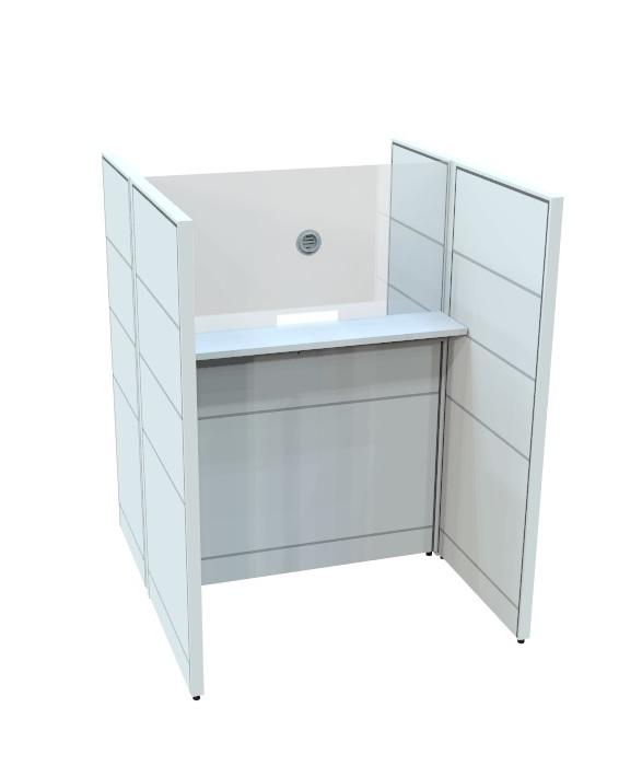 FRONTLINE20 48"W X 54"D X 68"H CUSTOMER SERVICE STATION