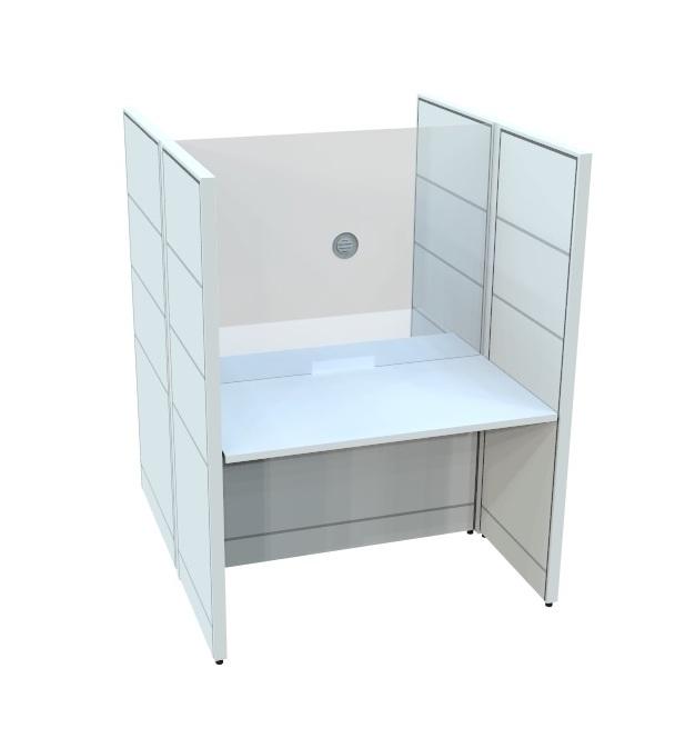 FRONTLINE20 48"W X 54"D X 68"H CUSTOMER SERVICE STATION