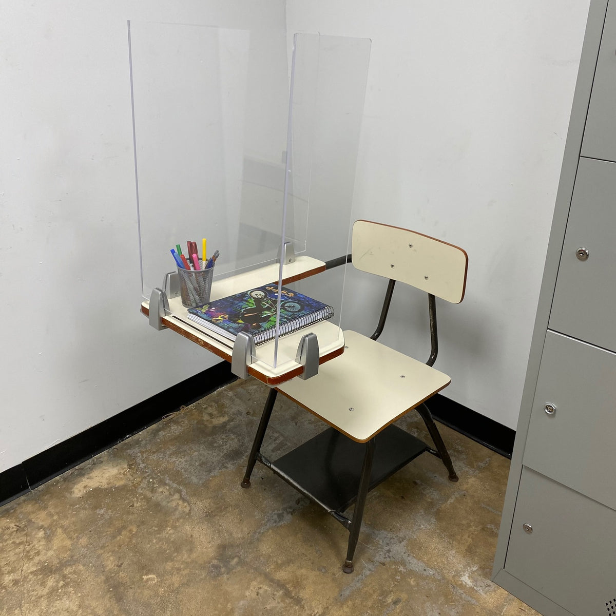 FRONTLINE SERIES ACRYLIC DESK TOP BARRIER FOR DESK - DESK NOT INCLUDED