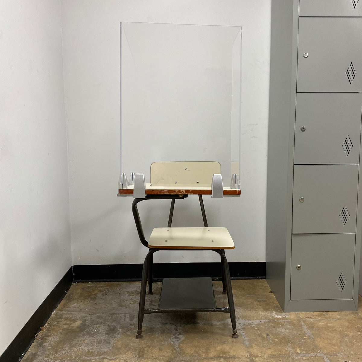 FRONTLINE SERIES ACRYLIC DESK TOP BARRIER FOR DESK - DESK NOT INCLUDED