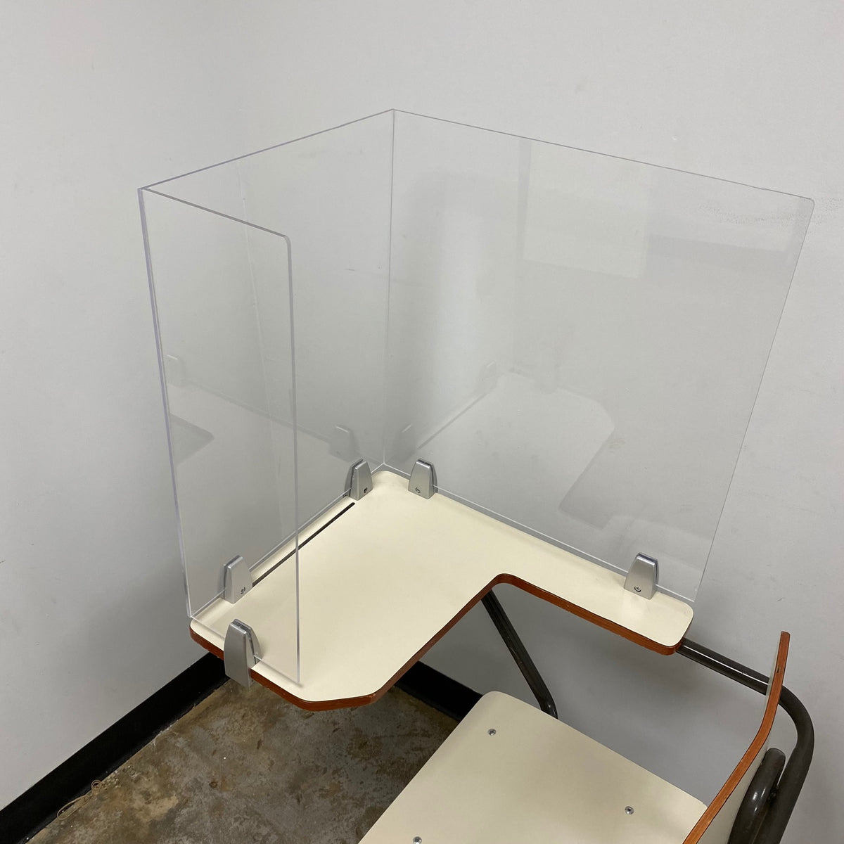 FRONTLINE SERIES ACRYLIC DESK TOP BARRIER FOR DESK - DESK NOT INCLUDED