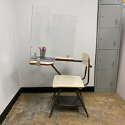 FRONTLINE SERIES ACRYLIC DESK TOP BARRIER FOR DESK - DESK NOT INCLUDED
