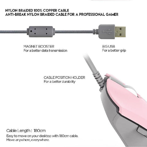 FANTECH BLAKE X17 PRO MACRO RGB GAMING MOUSE SAKURA EDITION