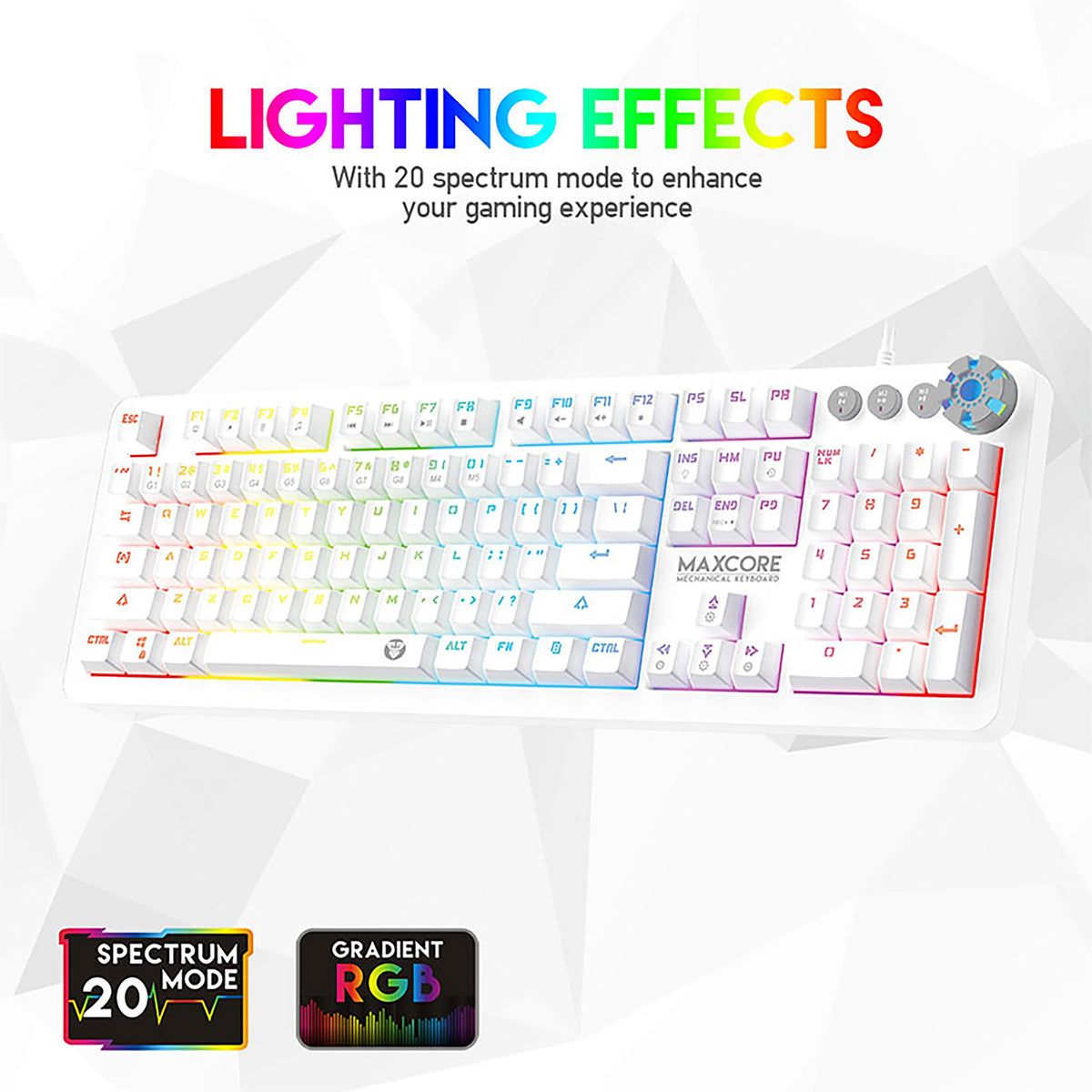 FANTECH MK852 MECHANICAL KEYBOARD SILENT KEYS - SPACE EDITION