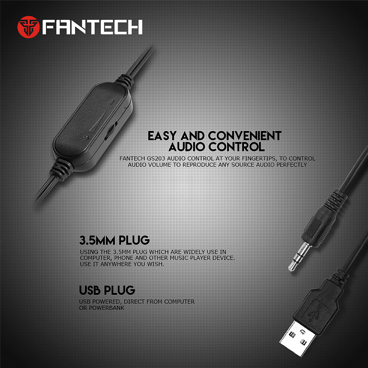 FANTECH GS203 PRO-GAMING USB SPEAKER SPACE EDITION