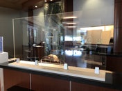 FRONTLINE20 COUNTERTOP 24" INVISIBLE BARRIER WITH CLEAR SPEAK THRU