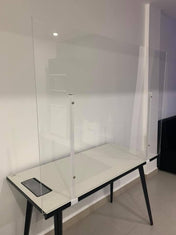 ACRYLIC SHIELD PANEL SCREEN METAL SUPPORT BARS FOR TOPS
