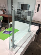 ACRYLIC SHIELD PANEL SCREEN METAL SUPPORT BARS FOR TOPS
