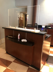 FRONTLINE20 COUNTERTOP 24" INVISIBLE BARRIER WITH CLEAR SPEAK THRU