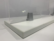 ACRYLIC SCREEN PANEL CLIP CLAMP SUPPORT BRACKET FOR PROTECTIVE BARRIERS