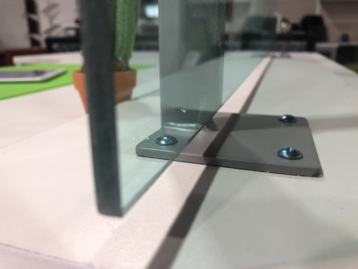 ACRYLIC SHIELD PANEL SCREEN METAL SUPPORT BARS FOR TOPS