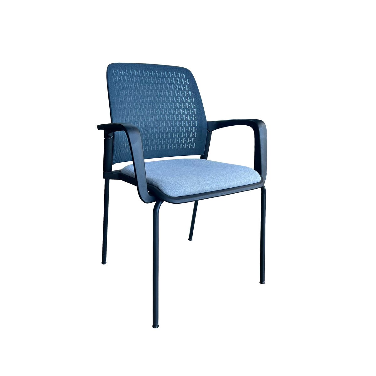 JUPITER MESH-BACK STACKING BLACK FRAME CHAIR